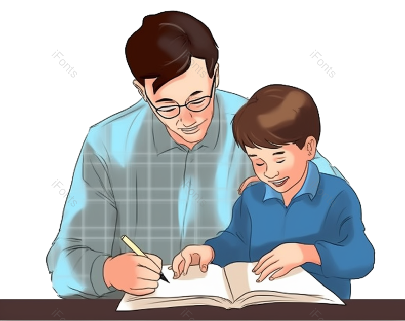 元素图片,卡通元素,父亲节PNG,儿童免抠素材